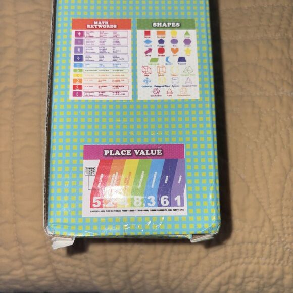 13 Educational Math Posters Dry erase Multiplication Money Shapes Fractions - Picture 5 of 5